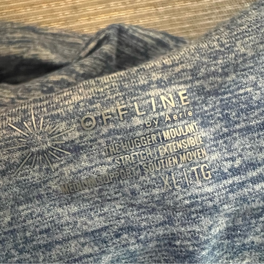 OFFLINE By Aerie The Hugger v Neck Sports Bra Ladies size xl Blue - Picture 6 of 6